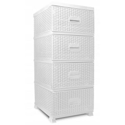 Komoda z ekorattanu v bílé...