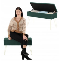 Čalouněná lavička v zelené...